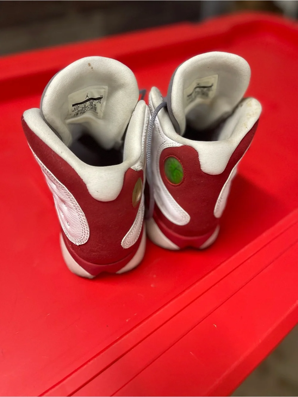 Jordan Kids' Retro Sneakers in White, Gray & Red Accents